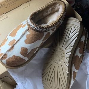 UGG Tasman cow print size 9
